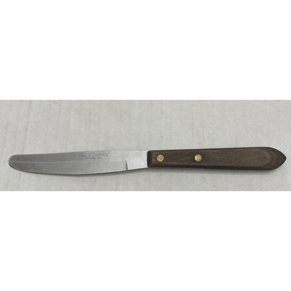 Vintage Washington Forge Town & Country Stainless Wood Handle Knife
